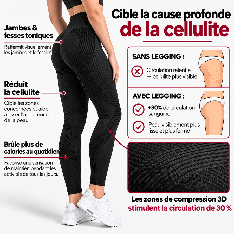 Legging sculptant 3D anti-cellulite ET sans couture